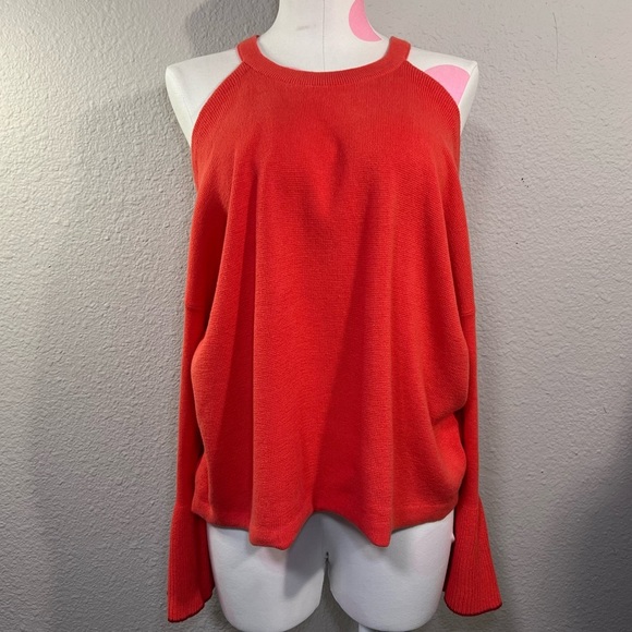 Anthropologie Knitted & Knotted Cold Shoulder Sweater - Picture 2 of 13